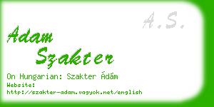 adam szakter business card